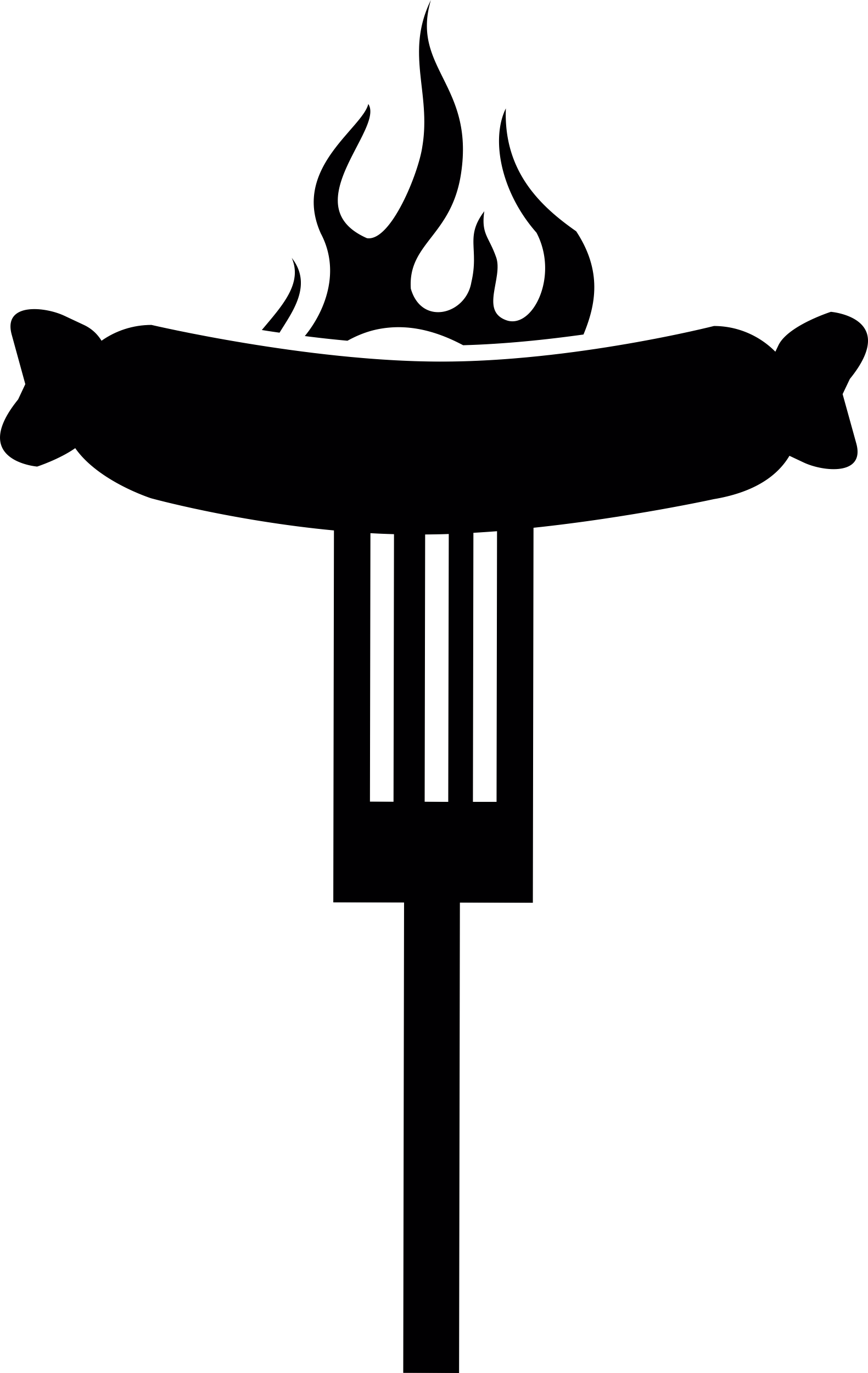 Burning Sausage On A Fork Line Tracing Svg Vector Free Vectors